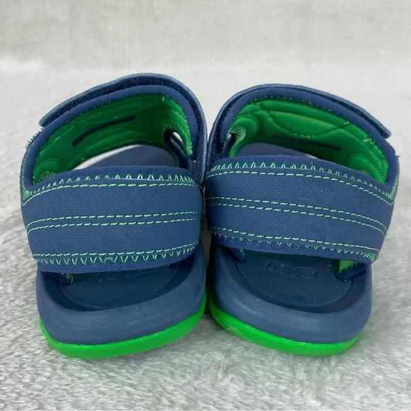 Teva Psyclone Toddler Boys Sport Sandals Size 10 Blue Green Water Shoes NEW - Picture 7 of 10